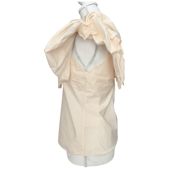 JOHANNA ORTIZ Embrace Chaos Ruffled Cotton Blend Poplin Top Size 2 - Picture 6 of 13